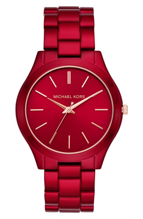 men's red michael kors watch|Michael Kors red watch women.